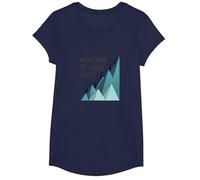 Making It Look Easy: Climbing Success Mountain T-Shirt, Girls, Navy, XS