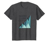 Making It Look Easy: Climbing Success Mountain T-Shirt, Kids, Dark Heather Grey, 2 Years