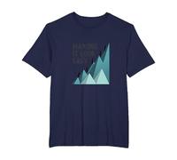 Making It Look Easy: Climbing Success Mountain T-Shirt, Men's Big and Tall, Navy, 4X Tall