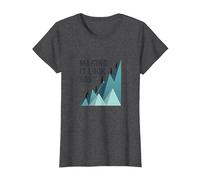 Making It Look Easy: Climbing Success Mountain T-Shirt, Women, Dark Heather Grey, 3XL