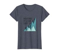 Making It Look Easy: Climbing Success Mountain T-Shirt, Women, Heather Blue, 3XL