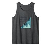 Making It Look Easy: Climbing Success Mountain Tank Top, Men, Dark Heather Grey, S