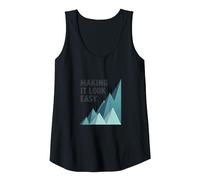 Making It Look Easy: Climbing Success Mountain Tank Top, Women, Black, XXL