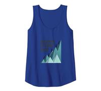 Making It Look Easy: Climbing Success Mountain Tank Top, Women, Royal Blue, XL