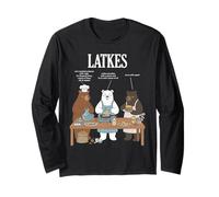 Making Latkes Funny Hanukkah Chanukah Retro Rosh Hashanah Long Sleeve T-Shirt