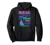 Making Magical Waves In 1st Grade Cute Mermaid Teacher Kids Pullover Hoodie
