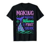 Making Magical Waves In 1st Grade Cute Mermaid Teacher Kids T-Shirt