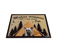 Making Memories With My Favorite Dog Chinese Crested Dog, Happy Camper Tent Doormat Non-Slip Floor Mats Funny Bath Mat For Entry Bedroom Kitchen 40X60Cm