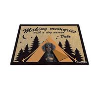 Making Memories With My Favorite Dog Dachshund, Happy Camper Tent Doormat Comfortable Floor Mats Absorbent Bath Mat For Office Shower Doorstep 40X60Cm