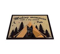 Making Memories With My Favorite Dog Puppy Wheaton Terrier, Happy Camper Tent Doormat Resist Dirt Floor Mats Utility Welcome Mat For Bedroom Entry Doorstep 40X60Cm