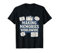 Making Memories Worldwide Family Travel Stamp Graphic T-Shirt