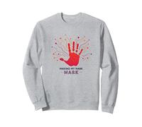 Making My Mark Handprint Artistic Expression Sweatshirt, Adult Unisex, Heather Grey, XL