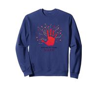 Making My Mark Handprint Artistic Expression Sweatshirt, Adult Unisex, Navy, XXL