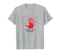 Making My Mark Handprint Artistic Expression T-Shirt, Men, Heather Grey, 5XL