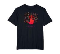 Making My Mark Handprint Artistic Expression T-Shirt, Men's Big and Tall, Black, 6X Tall