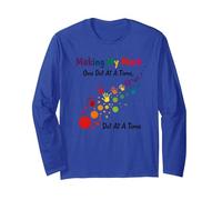 Making My Mark: Inspiring Rainbow Handprint Journey Long Sleeve T-Shirt, Adult Unisex, Royal Blue, S