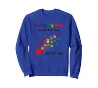 Making My Mark: Inspiring Rainbow Handprint Journey Sweatshirt, Adult Unisex, Royal Blue, L