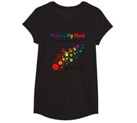 Making My Mark: Inspiring Rainbow Handprint Journey T-Shirt, Girls, Black, Large