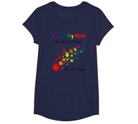 Making My Mark: Inspiring Rainbow Handprint Journey T-Shirt, Girls, Navy, Medium