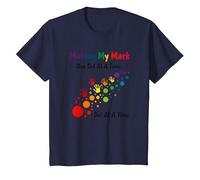 Making My Mark: Inspiring Rainbow Handprint Journey T-Shirt, Kids, Navy, 3 Years