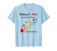 Making My Mark: Inspiring Rainbow Handprint Journey T-Shirt, Men, Baby Blue, XL