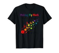Making My Mark: Inspiring Rainbow Handprint Journey T-Shirt, Men, Black, XXL