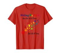 Making My Mark: Inspiring Rainbow Handprint Journey T-Shirt, Men, Red, M