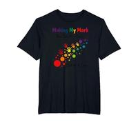 Making My Mark: Inspiring Rainbow Handprint Journey T-Shirt, Men's Big and Tall, Black, 2X Tall