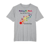 Making My Mark: Inspiring Rainbow Handprint Journey T-Shirt, Men's Big and Tall, Heather Grey, 4X Tall