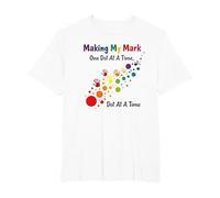 Making My Mark: Inspiring Rainbow Handprint Journey T-Shirt, Men's Big and Tall, White, 3X Tall