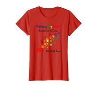 Making My Mark: Inspiring Rainbow Handprint Journey T-Shirt, Women, Red, L