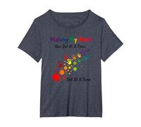 Making My Mark: Inspiring Rainbow Handprint Journey T-Shirt, Women's Plus, Heather Blue, 6X