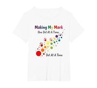 Making My Mark: Inspiring Rainbow Handprint Journey T-Shirt, Women's Plus, White, 4X