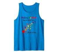 Making My Mark: Inspiring Rainbow Handprint Journey Tank Top, Men, Sapphire, XL