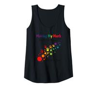 Making My Mark: Inspiring Rainbow Handprint Journey Tank Top, Women, Black, XL