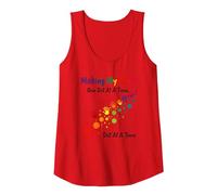 Making My Mark: Inspiring Rainbow Handprint Journey Tank Top, Women, Red, XXL