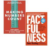 Making Numbers Count [Hardcover] By Chip Heath, Karla Starr & Factfulness Ten Reasons We're Wrong About The World By Hans Rosling, Ola Rosling, Anna Rosling Rönnlund 2 Books Collection Set