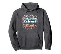 Making Science Cool: Inspiring STEM Enthusiasts Pullover Hoodie, Adult Unisex, Dark Heather Grey, XXL