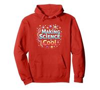 Making Science Cool: Inspiring STEM Enthusiasts Pullover Hoodie, Adult Unisex, Red, S