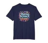 Making Science Cool: Inspiring STEM Enthusiasts T-Shirt, Men's Big and Tall, Navy, 4X Tall