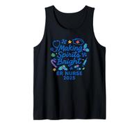 Making Spirits Bright ER Nurse 2025 Festive Christmas Tank Top