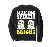 Making Spirits Bright Merry Christmas Lights Ghost Holiday Sweatshirt