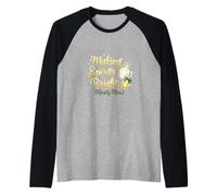Making Spirits Bright Mostly Mine Funny Christmas Design Raglan Baseball Tee