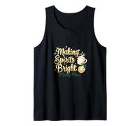 Making Spirits Bright Mostly Mine Funny Christmas Design Tank Top