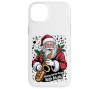 Making Spirits Bright With Music - Santa Sax Vibes Case for iPhone 14 Plus