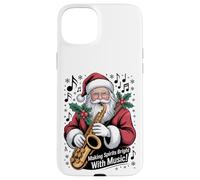 Making Spirits Bright With Music - Santa Sax Vibes Case for iPhone 15 Plus