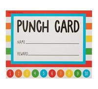 Making the Grade Punch Card Rainbow Dot Classroom Reward (30 Count)