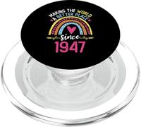 Making The World A Better Place Since 1947 77th Birthday PopSockets PopGrip for MagSafe