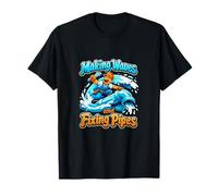 Making Waves and Fixing Pipes Plumber Pun Design T-Shirt