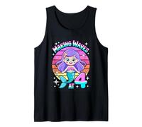 Making Waves At 4 Mermaid Birthday Girl Party Tank Top